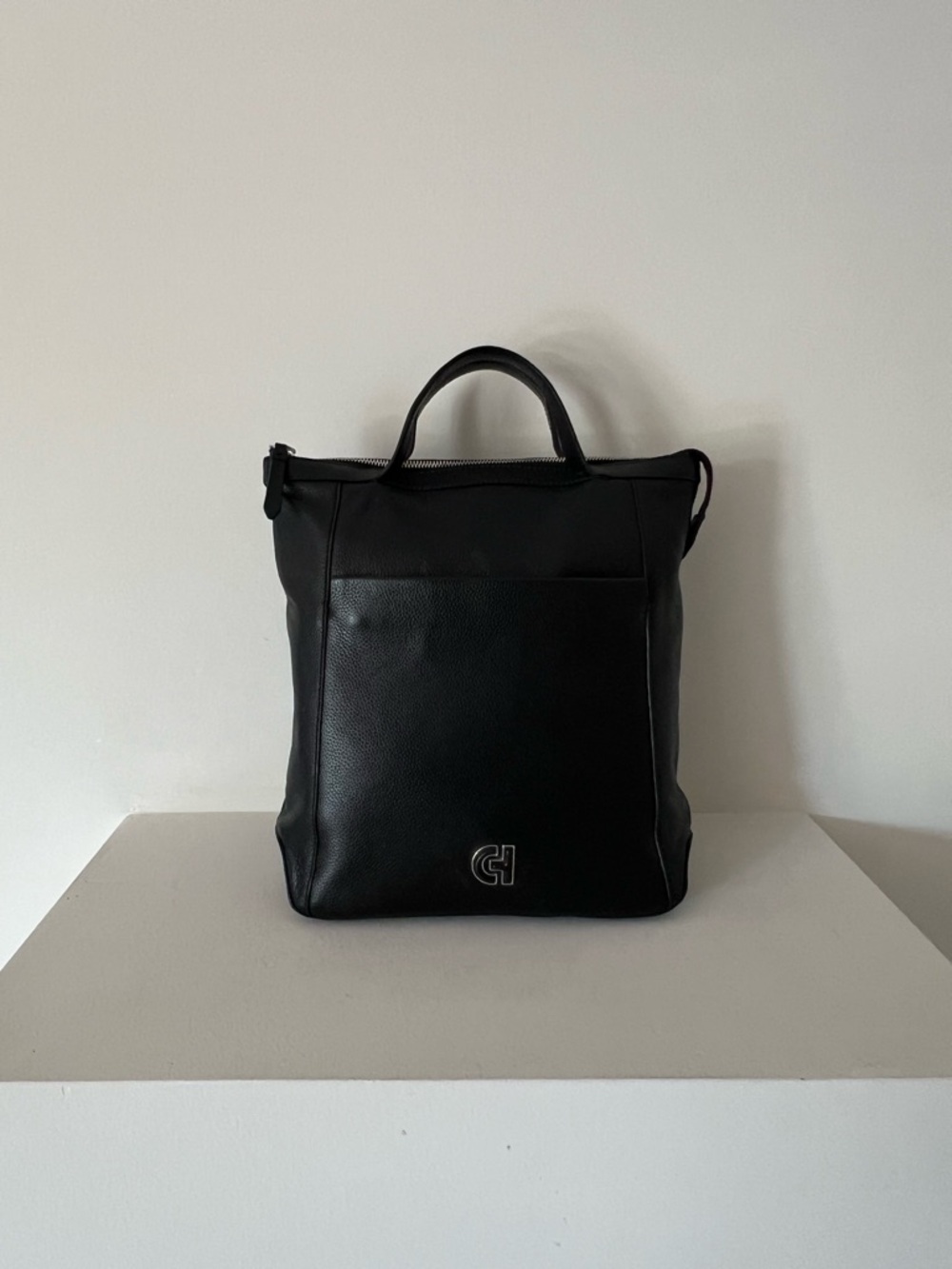 Cole Haan • Small Grand Ambition Leather Convertible Luxe Backpack in Black
